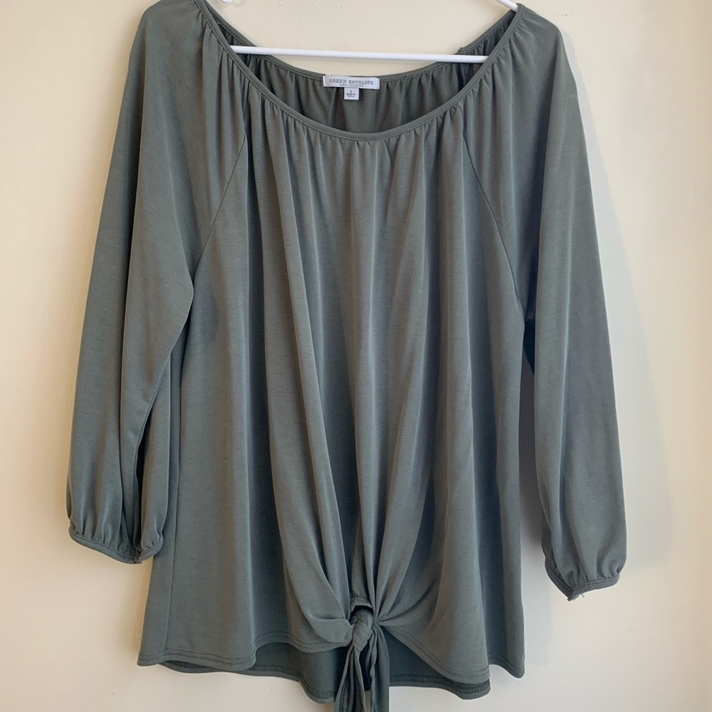 Army green casual shirt